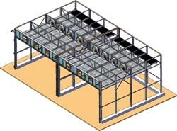 Aluminium bearing structure