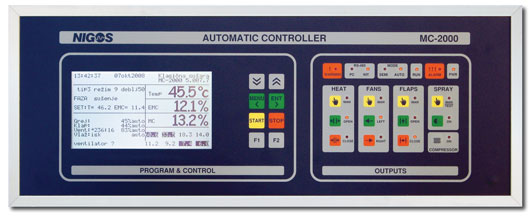 Automatic control unit for wood dryers (drying kilns) MC-2000